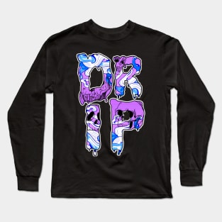 Drip Skull Vector Japanese Hip Hop Art Long Sleeve T-Shirt